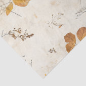 Papier Mousseline Rustic Pressed Leaves Pattern –Autumn Botanical 13 (Détail)