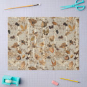 Papier Mousseline Rustic Pressed Leaves Pattern –Autumn Botanical 16 (Artisanat)