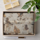 Papier Mousseline Rustic Pressed Leaves Pattern –Autumn Botanical 16 (Cadeau)