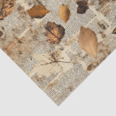 Papier Mousseline Rustic Pressed Leaves Pattern –Autumn Botanical 16 (Détail)