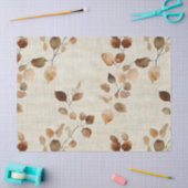 Papier Mousseline Rustic Pressed Leaves Pattern – Autumn Botanical 9 (Artisanat)