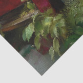 Papier Mousseline Rustic Red Floral Truck Decoupage (Détail)