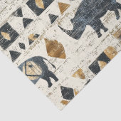 Papier Mousseline Rustic Rhino Tribal Pattern (1) (Détail)