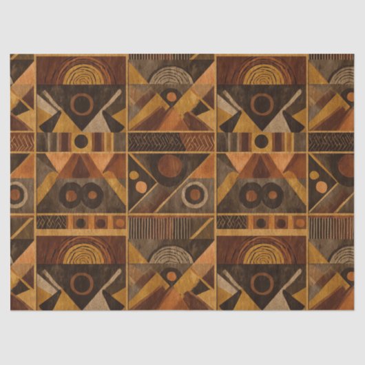Papier Mousseline Rustic Southwestern Stripe Pattern (4) (Recto)