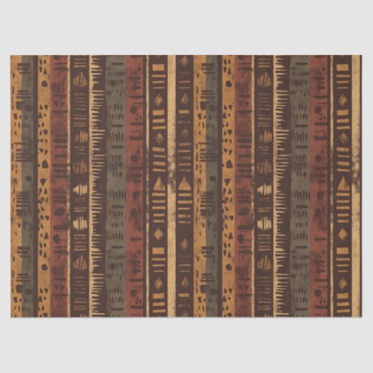 Papier Mousseline Rustic Southwestern Stripe Pattern (5) (Recto)