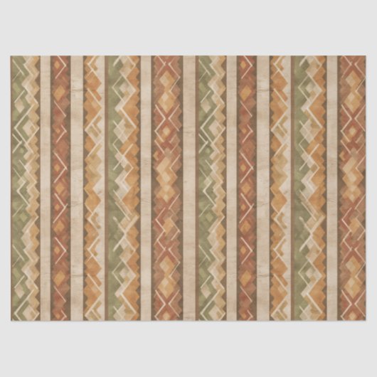 Papier Mousseline Rustic Southwestern Stripe Pattern (7) (Recto)
