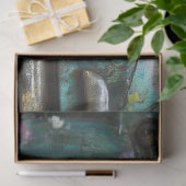 Papier Mousseline Rustic Teal Rose Truck Decoupage (Cadeau)