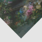 Papier Mousseline Rustic Turquoise Floral Truck Decoupage (Détail)