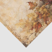 Papier Mousseline Rustic Watercolor Citrouilles Automne quitte la ré (Détail)