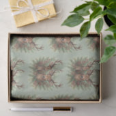 Papier Mousseline Rustic Woodland Deer Head with Winter Foliage -  (Cadeau)