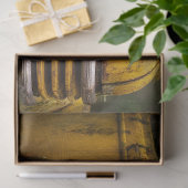 Papier Mousseline Rustic Yellow Rose Truck Decoupage (Cadeau)