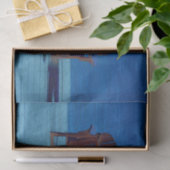 Papier Mousseline Rustique Adirondack Brown Plages Chaises Bleu Océa (Cadeau)