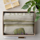 Papier Mousseline Rustique antique musique de Noël avec violettes (Cadeau)