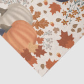 Papier Mousseline Rustique Automne Citrouille Feuille Fleur sauvage (Détail)