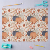 Papier Mousseline Rustique Automne Citrouille Feuille Fleur sauvage (Artisanat)