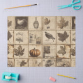 Papier Mousseline Rustique Automne Ephemera Collage | Terre chaude ( (Artisanat)