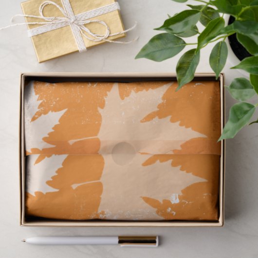 Papier Mousseline Rustique Automne Feuilles Motif (Cadeau)