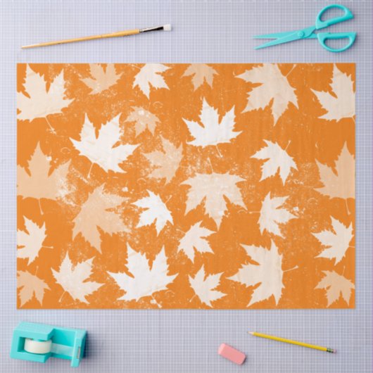 Papier Mousseline Rustique Automne Feuilles Motif (Artisanat)