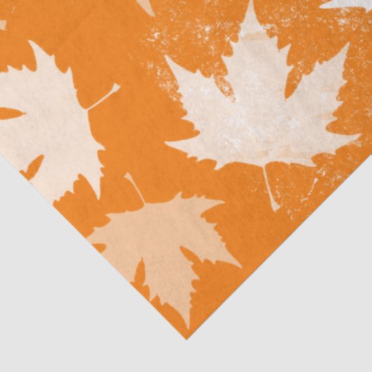 Papier Mousseline Rustique Automne Feuilles Motif (Détail)