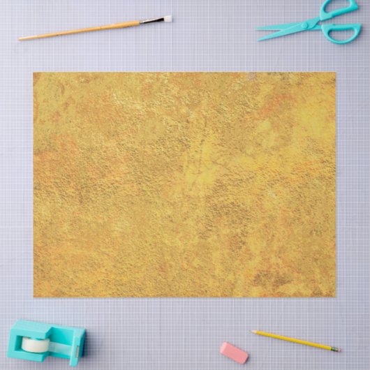 Papier Mousseline Rustique Automne Texture Or (Artisanat)