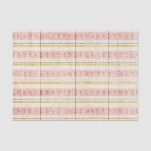 Papier Mousseline Rustique Bois rose Chic Tea Party (Recto)