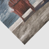 Papier Mousseline Rustique Brown Adirondack Chaises de plage Art (Détail)