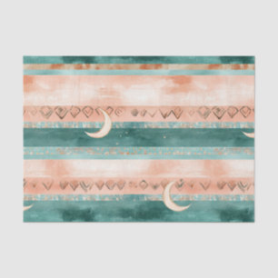 Papier Mousseline Rustique Céleste Rayure Lune Soleil Terreux (8)
