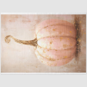 Papier Mousseline Rustique Chic Vintage rose Citrouille Découpage