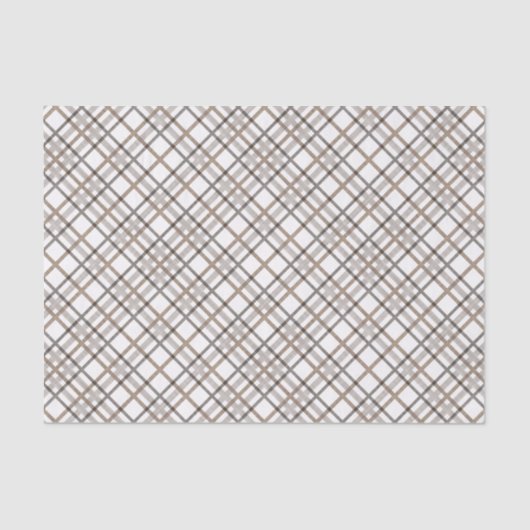 Papier Mousseline Rustique Classy Élégant Motif Plaid (Recto)