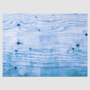 Papier Mousseline Rustique Elegant Cottage Texture Bleu Bois Grain