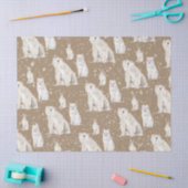 Papier Mousseline Rustique Kraft Élégant Arctique hiver Snowy Animau (Artisanat)