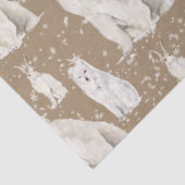 Papier Mousseline Rustique Kraft Élégant Arctique hiver Snowy Animau (Détail)