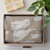 Papier Mousseline Rustique Kraft Élégant Arctique hiver Snowy Animau (Cadeau)