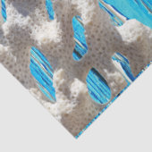 Papier Mousseline Rustique Nautique Bleu Burlap Starfish (Détail)