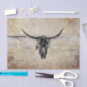 Papier Mousseline Rustique Occidental Noir Taureau Sepia Texture (Artisanat)