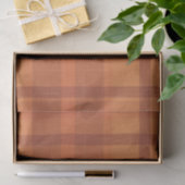 Papier Mousseline Rustique Orange Automne Plaid Tartan (Cadeau)
