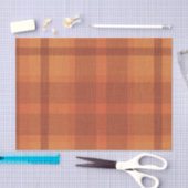 Papier Mousseline Rustique Orange Automne Plaid Tartan (Artisanat)