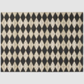 Papier Mousseline rustique Pays Arlequin Tan et Découpage noir (Recto)