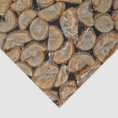 Papier Mousseline Rustique Pays Chopé bois de chauffage (Détail)