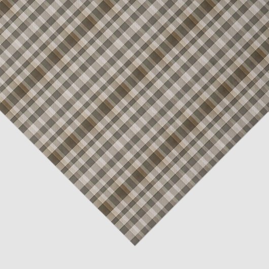 Papier Mousseline Rustique Plaid Brown et Tan (Détail)