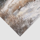 Papier Mousseline Rustique Red Grange Hiver Art Découpage Pittoresqu (Détail)