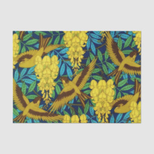 Papier Mousseline Rustique Vintage Tropical Wild Floral Oiseaux de v