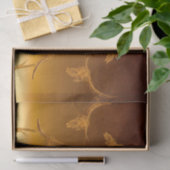 Papier Mousseline Rustique Western Metallic Gold Texture Crâne de va (Cadeau)