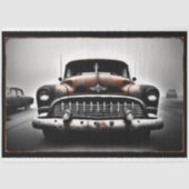 Papier Mousseline Rusty old car no2 post-apocallyptic Tissue paper  (Recto)