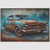 Papier Mousseline Rusty old car post-apocallyptic Tissue paper  (Recto)