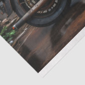 Papier Mousseline Rusty old motorbike post-apocallyptic Tissue paper (Détail)