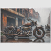 Papier Mousseline Rusty old motorbike post-apocallyptic Tissue paper (Recto)