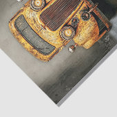 Papier Mousseline Rusty Retro Yellow Fiction Car AU7 Découpage (Détail)