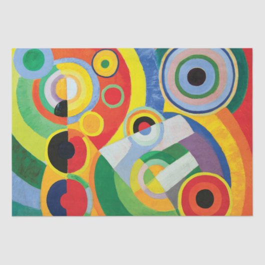 Papier Mousseline Rythme, Joie de Vivre par Robert Delaunay (Recto)