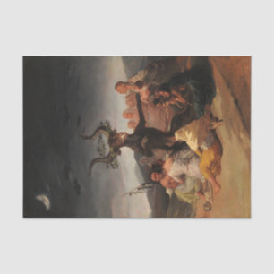 Papier Mousseline Sabbat des sorcières par Francisco de Goya